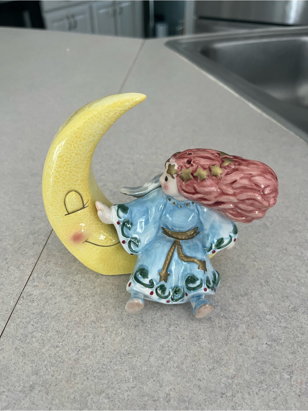Fitz and Floyd Moonbeam salt and pepper shakers